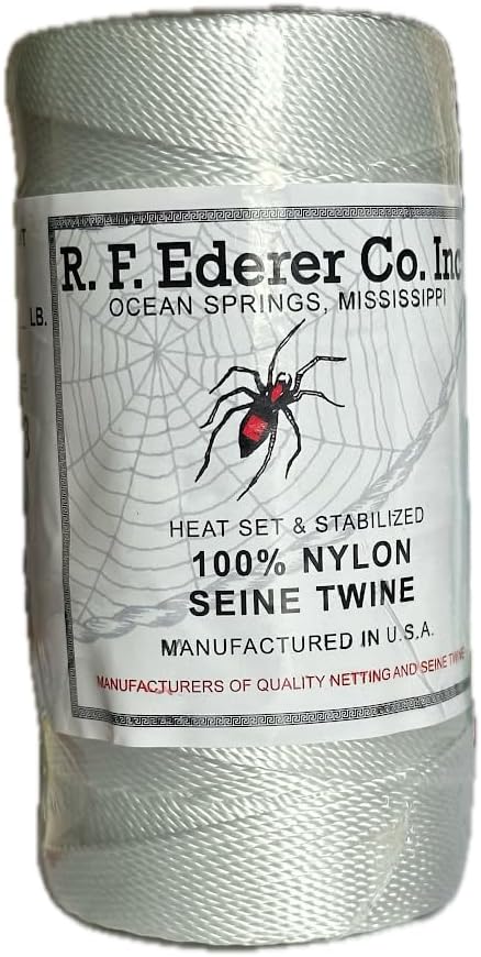 R.F. Ederer Fluorescent White Mason Line String Line - #18 Twisted Nylon String - Nylon Twine for Gardening Or Masonry Tools - Perfect Construction String for A String Level