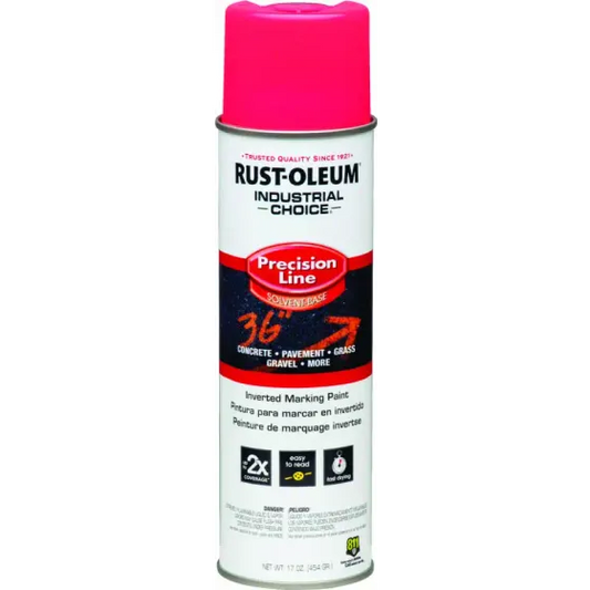 Rust-Oleum 1661838V Industrial Choice Fluorescent Pink Inverted Precision Line Marking 17 Ounce