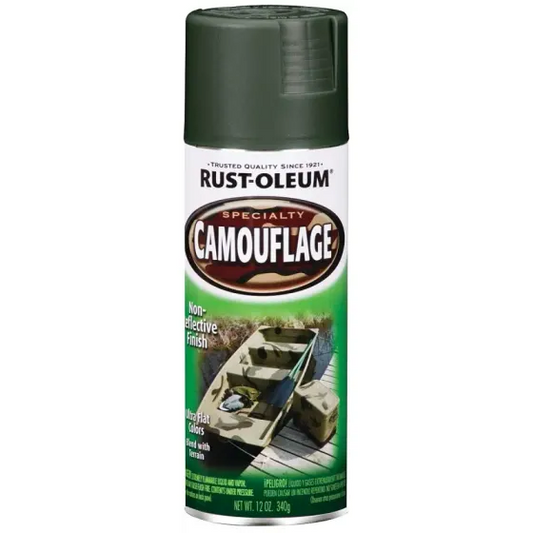 Rust-Oleum 279175 Specialty Deep Forest Green Ultra-Flat Camouflage Spray 12 Ounce