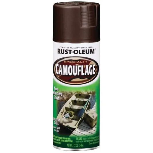 Rust-Oleum 279178 Specialty Earth Brown Ultra-Flat Camouflage Spray 12 Ounce Spray Paint