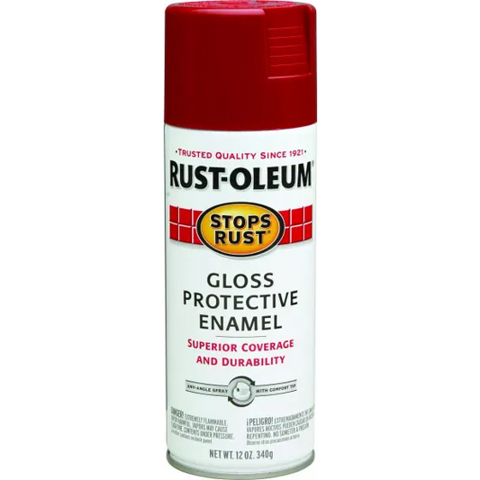 Rust-Oleum 7765830 Stops Rust Regal Red Gloss Protective Spray Enamel 12 Ounce