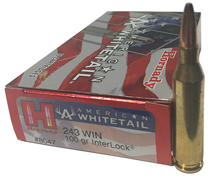 Hornady American Whitetail 243 Winchester Ammo 100 Grain