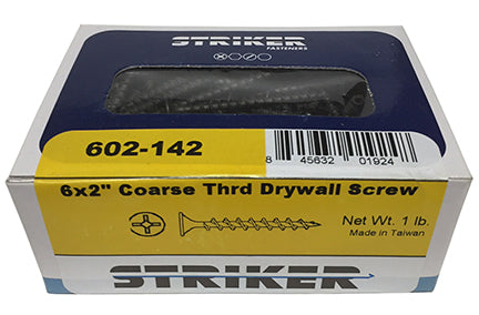 STRIKER DRYWALL SCREWS COURSE 1 LB BOX