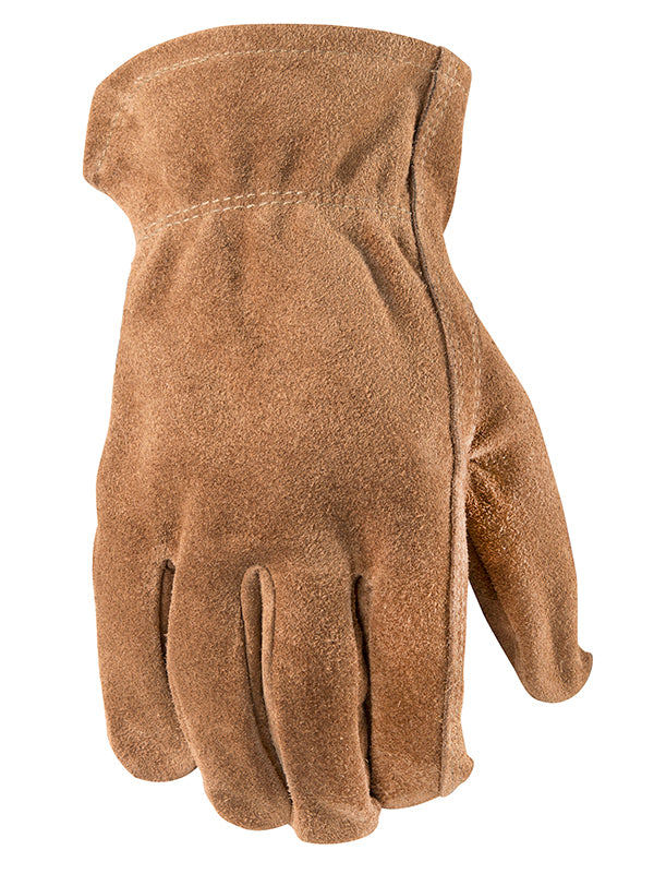 Wells Lamont 1080L Gloves L Suede Cowhide Brown