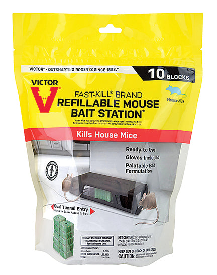 RAT & MOUSE BAIT STATION W/10 REFILLS