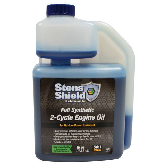 Stens Shield 2-Cycle Engine Oil & 50:1 Full Synthetic, 16 oz. bottle