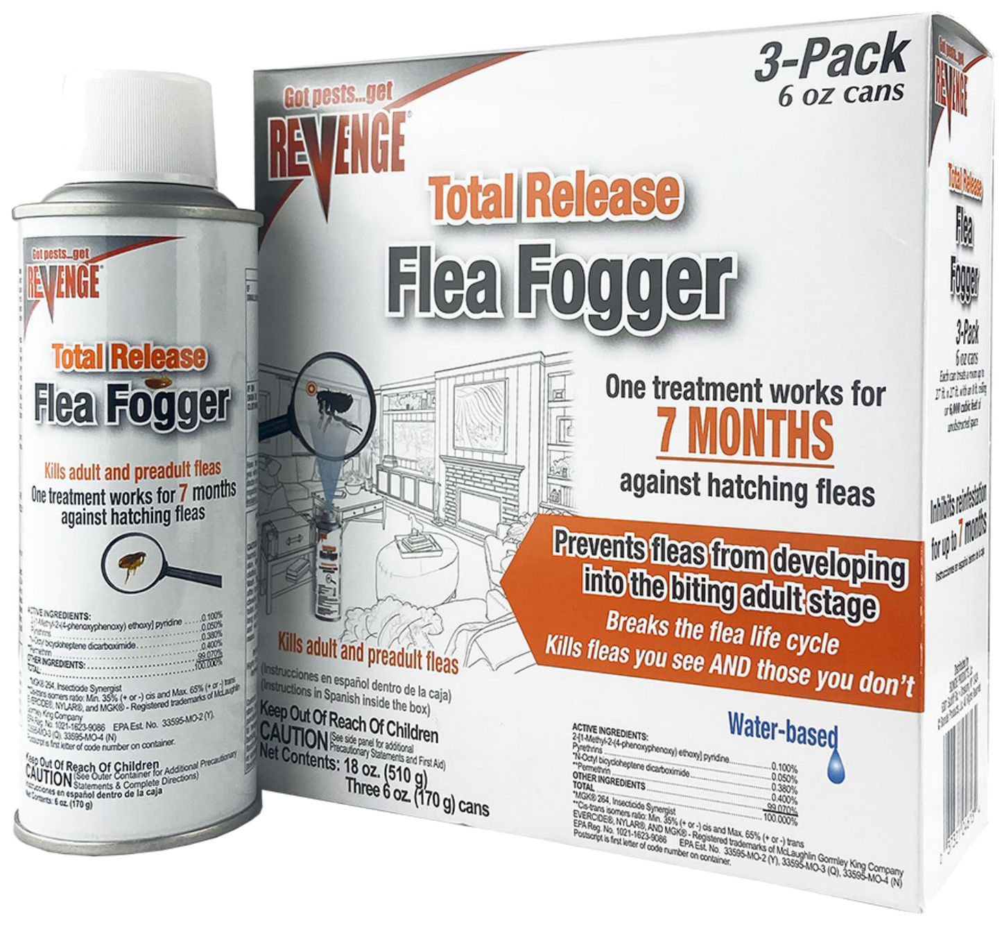 FLEA FOGGER 3PK REVENGE