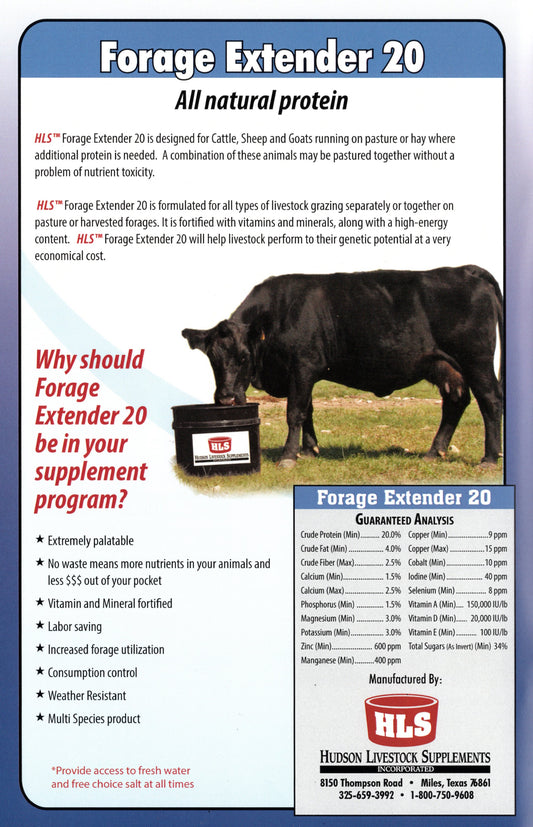 MULTI-SPECIES TUB FORAGE EXTENDER 20% ALL NATURAL 225# - HLS