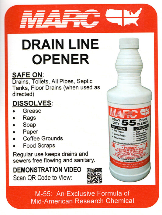 MARC 55 HEAVY DUTY CLEANER & LIQUID ORGANIC SEWER AID