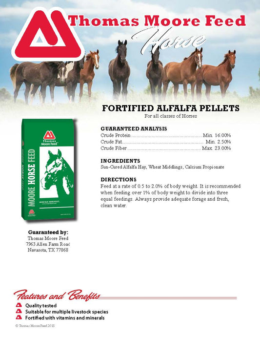 ALFALFA PELLET 50# - THOMAS MOORE FEED