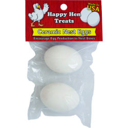 NEST EGGS BROWN OR WHITE 2PK-HAPPY HEN