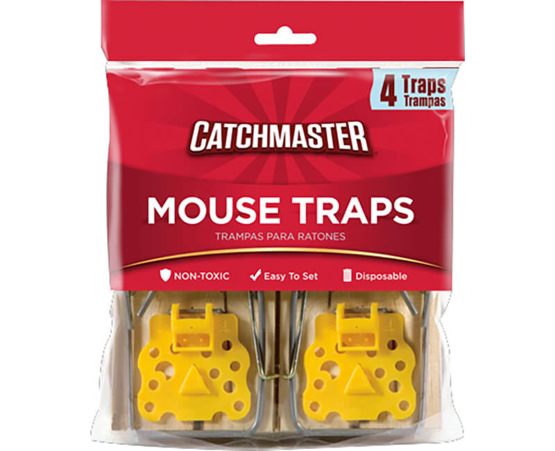 CATCHMASTER MOUSE TRAP WOOD 4pk