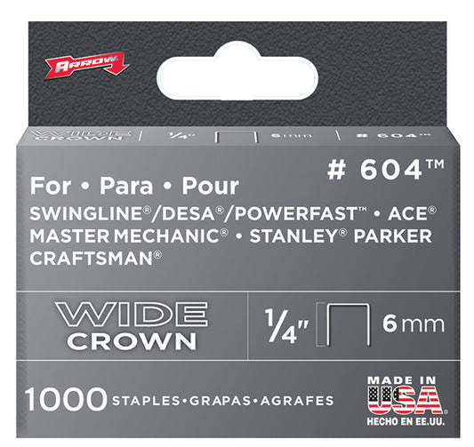 Arrow Fastener 60430 1/4" Wide Crown Heavy Duty Staples