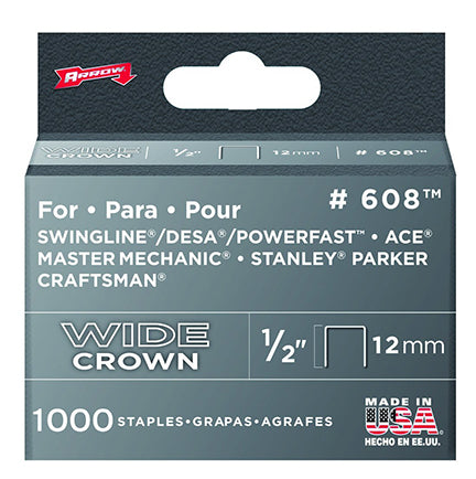 Arrow Fastener 60830 1/2" Wide Crown Heavy Duty Staples