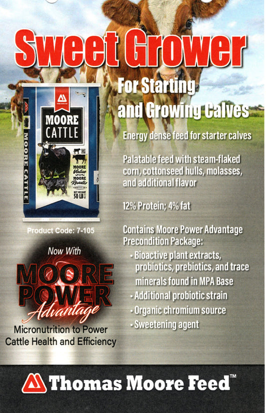 SWEET GROWER CATTLE 12%-TEXTURED 50# - THOMAS MOORE FEED