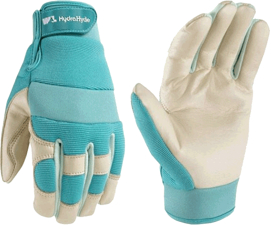 Wells Lamont 3204-S Work Gloves, Women's, S, Spandex Back, Blue/White