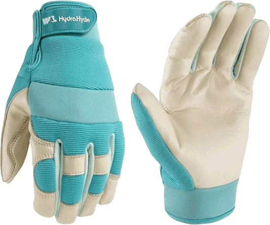 Wells Lamont 3204-S Work Gloves, Women's, S, Spandex Back, Blue/White